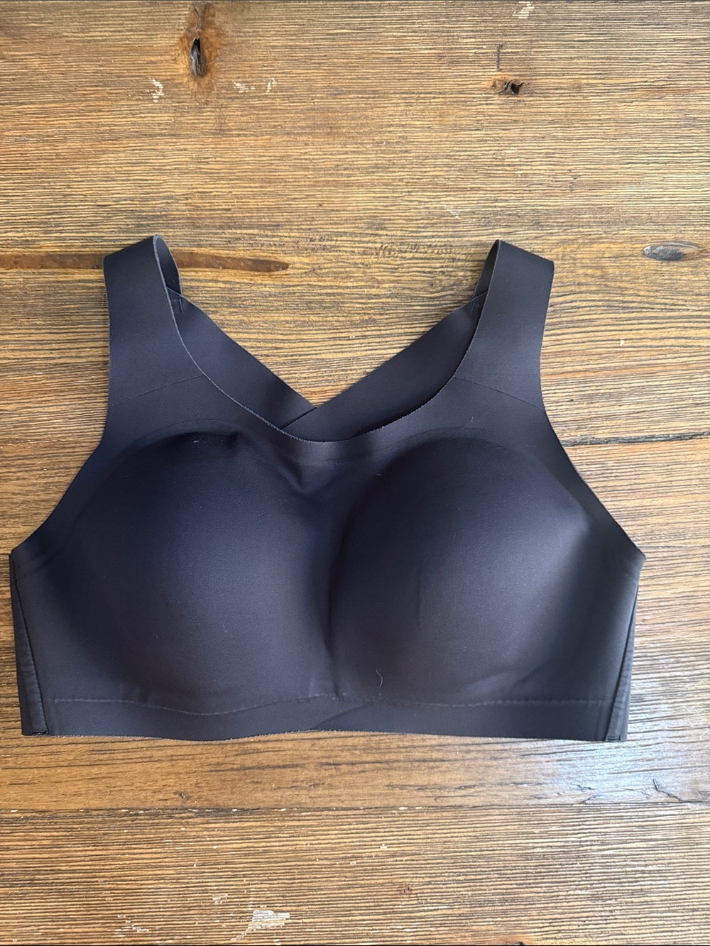 lululemon athletica Black Wireless Molded-Cup Sports Bra, cross cross back